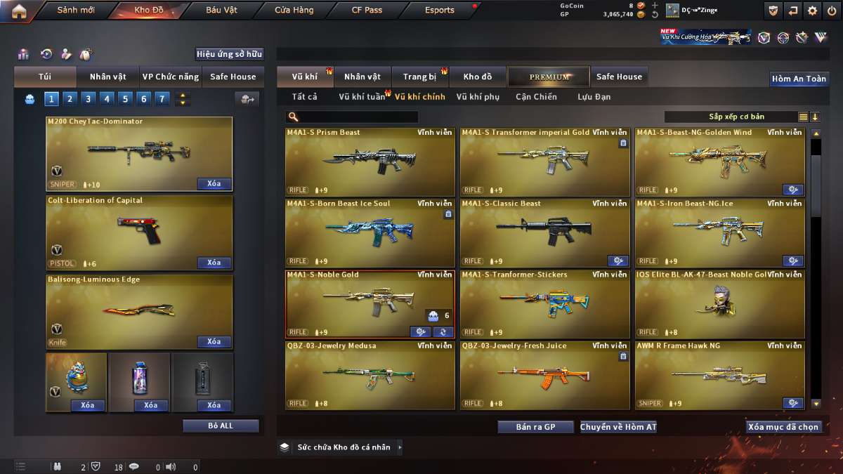 shop acc cf uy tin gia re
